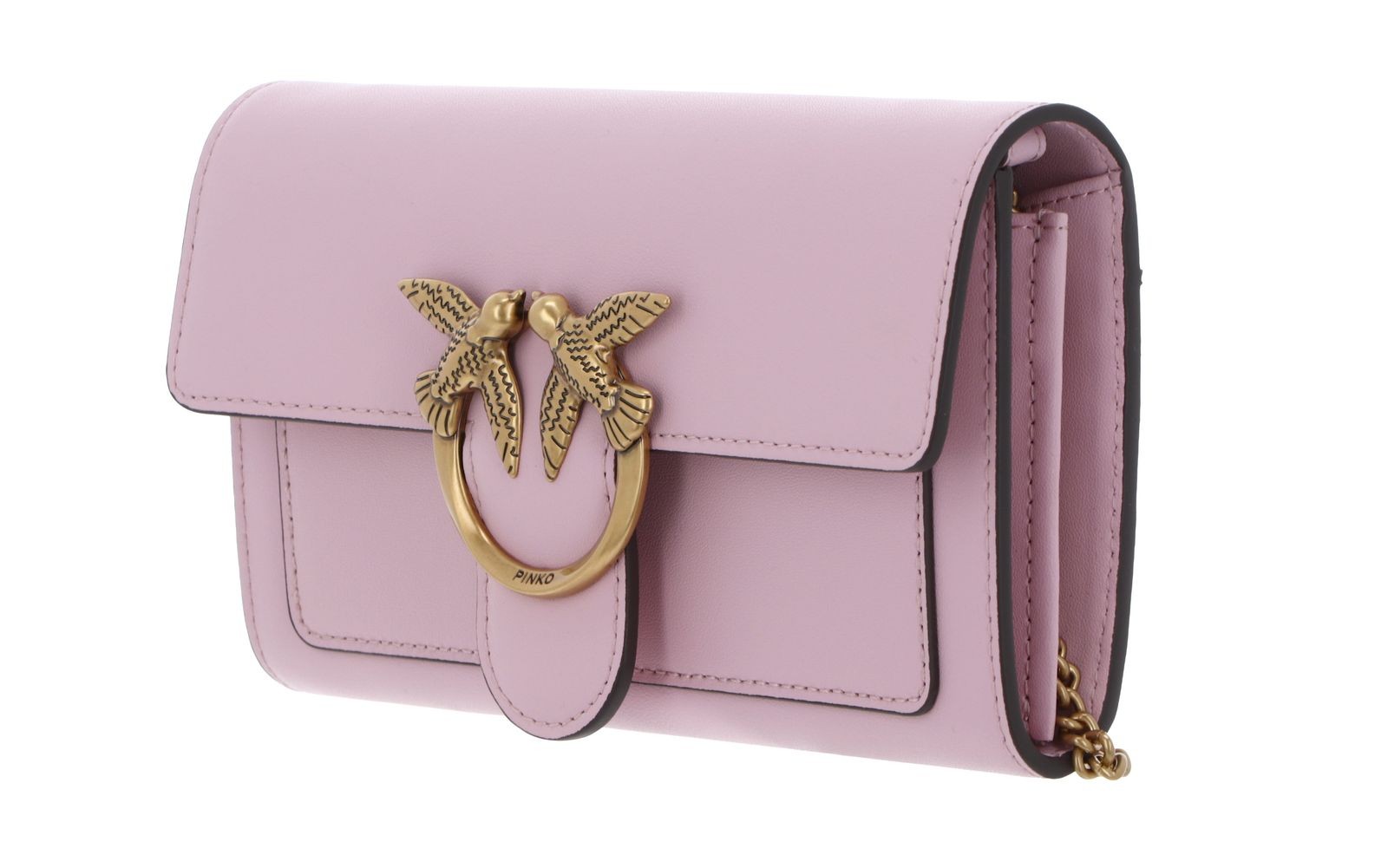 PINKO Love One Wallet C Light Pink + Antique Gold