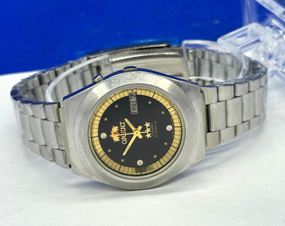 Orient 3 stars stainless steel automatic men's wristwatch Japan Cal.46943