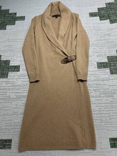Ralph Lauren Black Label Sweater Dress Womens Medium Brown Wool Blend Knit