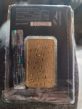 The Perth Mint 1 oz Gold Bar 99.99% Pure 0.9999 Fine in Assay Card 999.9 4400.00 per troy oz