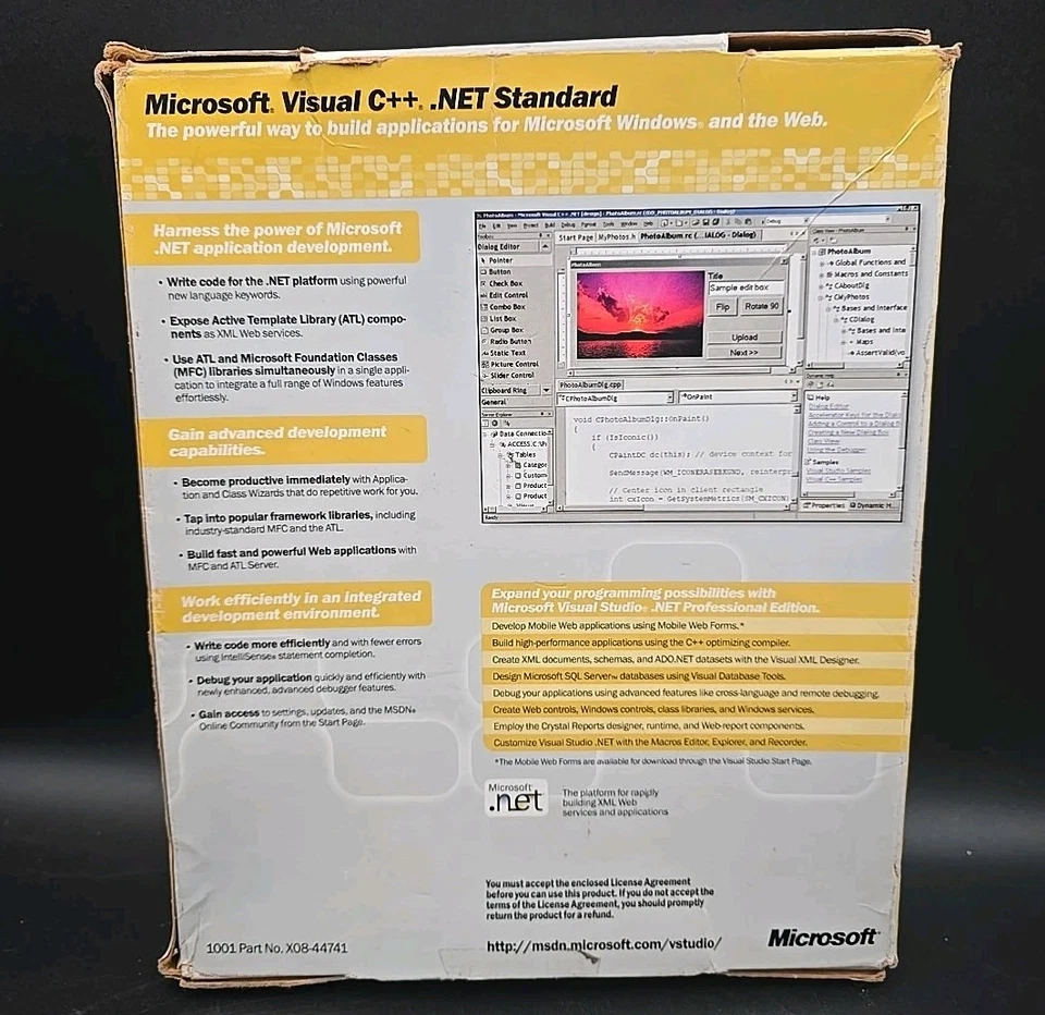 Microsoft Visual C++ .NET Standard 2002 W/ Key - Image 2 of 3