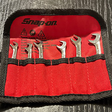 Snap-on C0605 5pc Sae Double Open-end Wrench Set 14-932 W Pouch