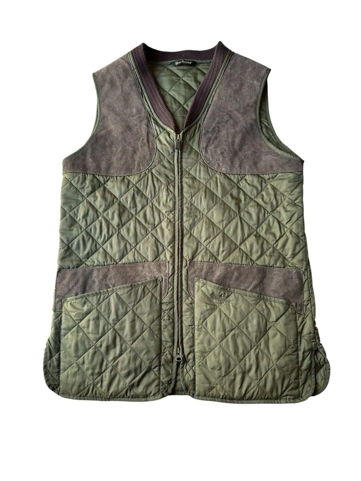 Barbour New Keeperwear Gilet Mens Medium Green Shooting Vest Quilted