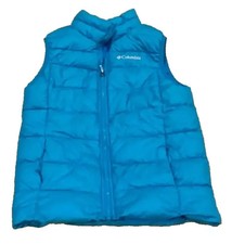 Columbia Kids Powder Lite Insulated Puffer Vest Size M Teal Blue Regular Fit