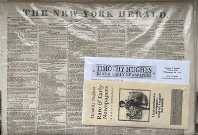 Zeitung vom 15.Sep.1869 The new York Herald - Artikel über Humboldt