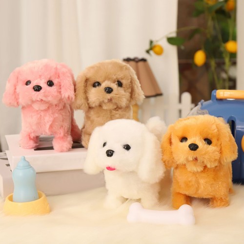 Electronic Plush Puppy Toy Walking Barking Plush Dog Stuffed Animal Kids Toy