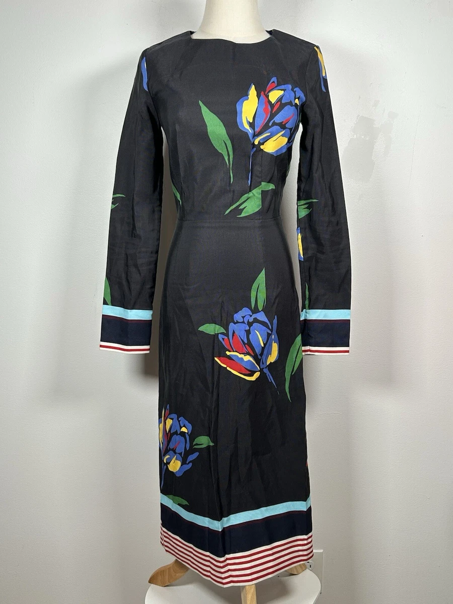suno embroidered dress Embroidered Peasant Dress La Garonne