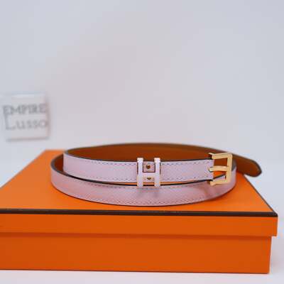 HERMES BELT POP H Mauve Pale Rose Gold Hardware Epsom Size