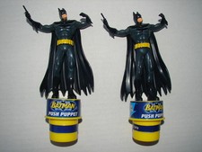 TWO 6" TALL RARE FLIX 2005 BATMAN PUSH PUPPETS DC COMICS