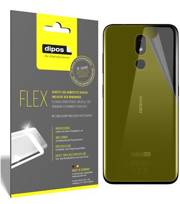 3x Nokia 3.2 Rückseite Schutzfolie Folie, 100% Displayabdeckung, dipos Flex