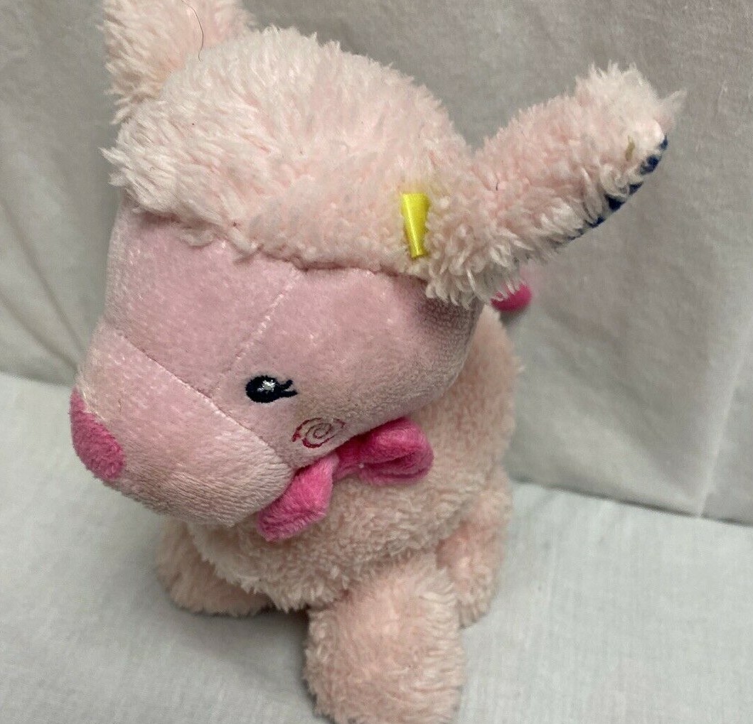 Baby Starters Pink Plush Poodle Dog Lamb Stuffed Animal Toy 
