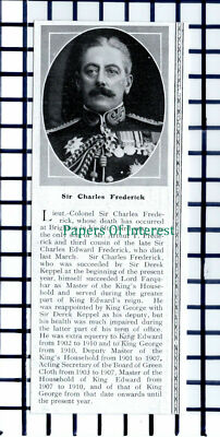 C6000) Lt Col Sir Charles Frederick Obituary - 1914 Cutting