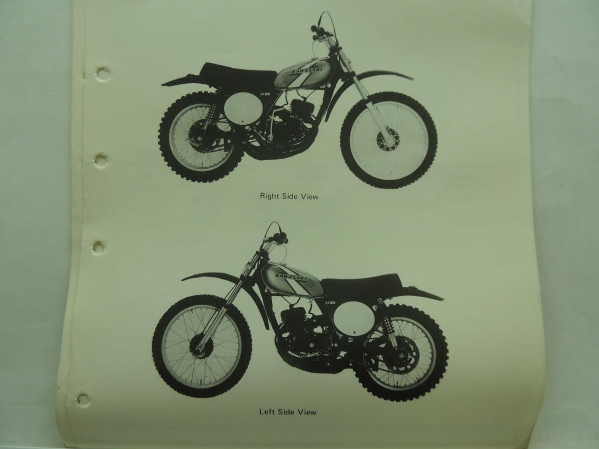 July 1975 Kawasaki Model KX125-A3 Exclusive Parts List B2108