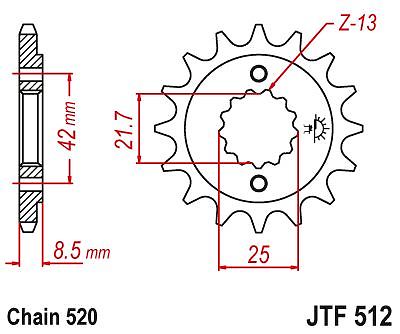 綺ページです JT Rubber Cushioned Front Sprocket 16 Teeth fits Kawasaki ZX400 C2