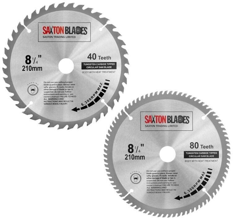 Saxton TCT Circular Saw Blade 210mm Pack A 25.4mm Bore