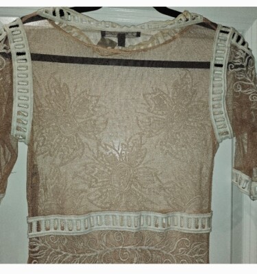 For Love & Lemons desert nights maxi dress S small mesh embroidered white  NWT | eBay