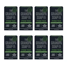 The Grandpa Soap Company Pine Tar Bar Soap for Men- Made With Pine Tar Oil, 3 in