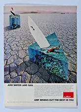 1974 Force 5 AMF Sunfish Boat Vintage Add Water And Sail Original Print Ad