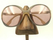 Vintage Lozza T.W.E Andria Milky Gray Round Butterfly Sunglasses FRAMES ONLY