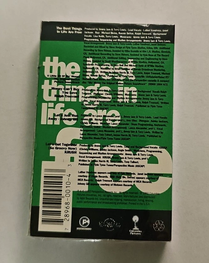 Luther Vandross ‐ The Best Things In Life Are Free Cassette Single SEALED Janet  - Image 2 of 4