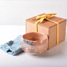 Tea Bowl Raku Kichizaemon Red Raku Ukishima Gengensai Kiwame Bako Tea Utensils