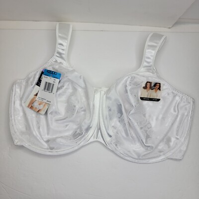 New 42DDD Bali Satin Tracings Underwire Minimizer Bra 3562 White | eBay