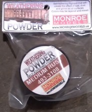 Monroe Models ALL Scales  3108 Weathering Powder  MEDIUM RUST - NIB
