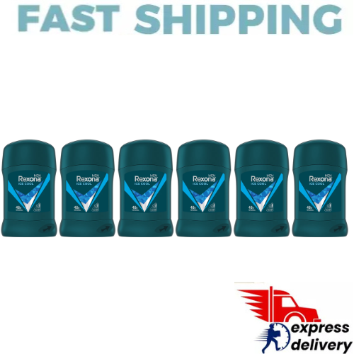 Rexona Men Ice Cool Stick Deodorant 48H Antitranspirant 40g (6er Pack) - Bild 1 von 1