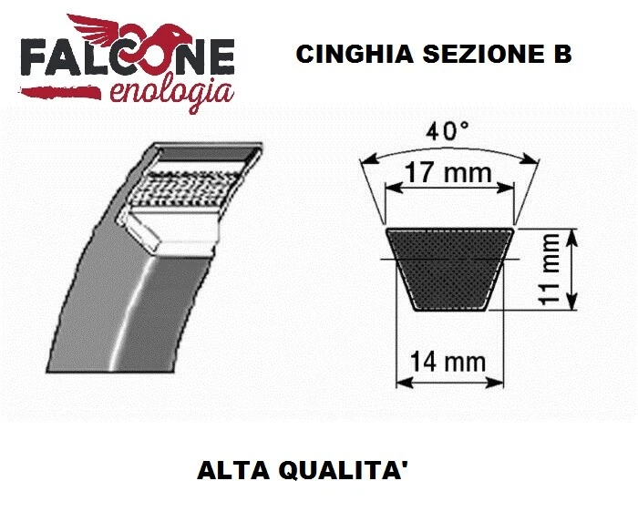 Cinghia Trapezoidale PIX 10X865 Z34 - 10x865 Mm, Profilo Z