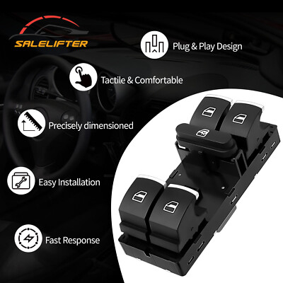 Master Driver Power Window Switch for Volkswagen CC Golf Jetta Passat Tiguan