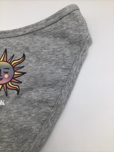 Pink Victoria’s Secret Gray Cotton Blend Groovy Sun Bikini Panty Sz. M - Picture 5 of 13