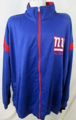 New York Giants Big Mens 5XL 6XL 3XT or 4XT Full Zip Track Jacket AGIA 225