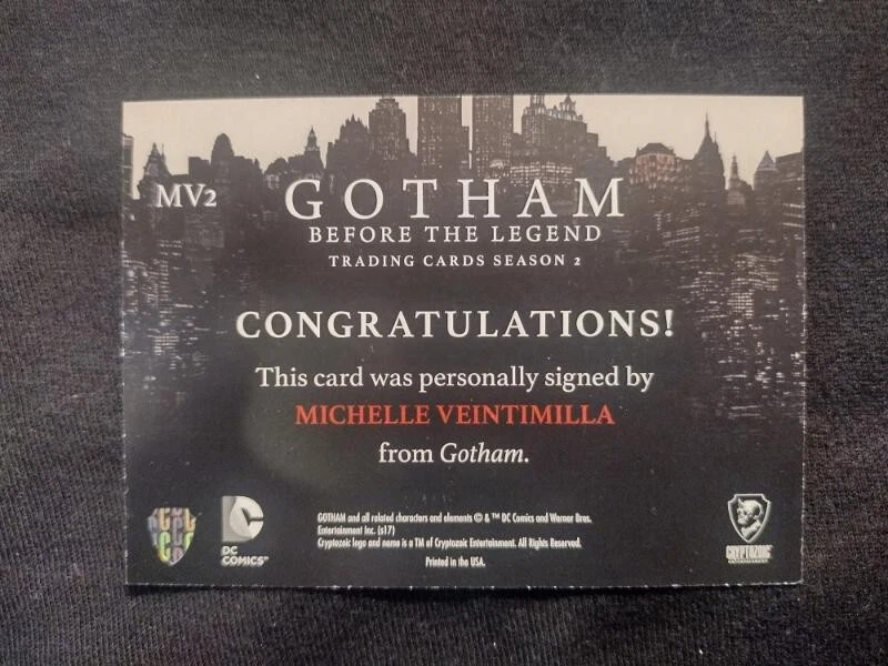 GOTHAM SEASON 2 AUTO CARD-MV2 (MICHELLE VEINTIMILLA AS FIREFLY) - Image 2 of 2