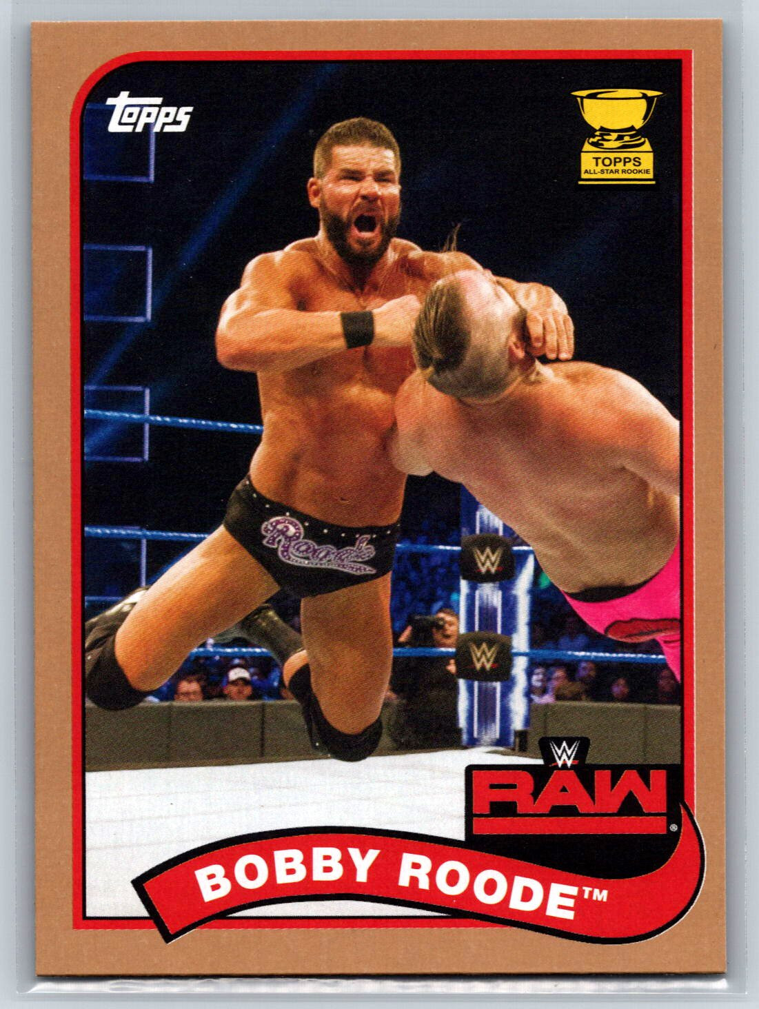 2018 Topps Heritage WWE Bobby Roode Rookie Bronze Parallel Rookie Cup RC #14
