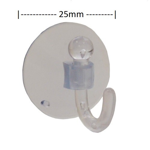SAUGHAKEN 25 mm klar Kunststoff - Badezimmer Fliese Dusche Sieb Sauger XMas - NEU - Bild 2 von 3