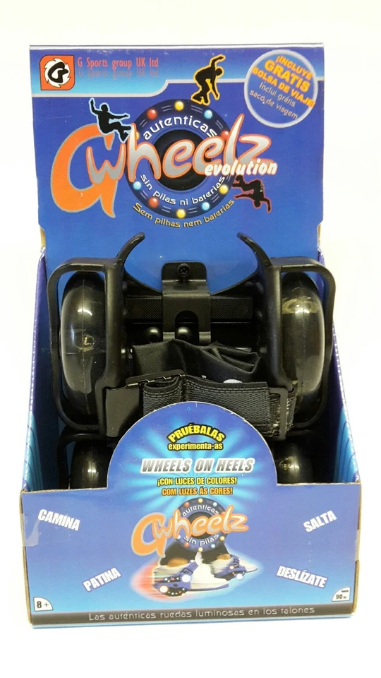 MARKENLOS Fersenroller Leuchtrollen für Schuhe Flashing Roller Kinder schwarz 2 Stück