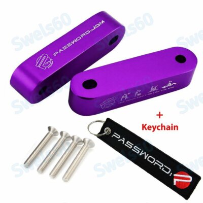 Hood Vent Risers Password+Keychain JDM 90-01 Integra / 88-00 Civic Purple Combo