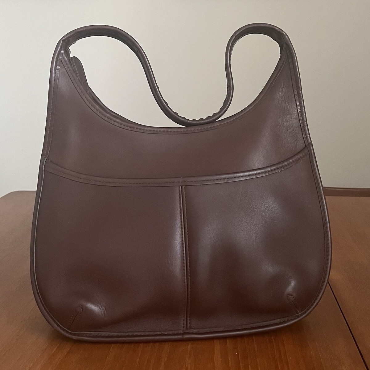 COACH Vintage 9033 Ergo Hobo Shoulder Dark Brown Leather