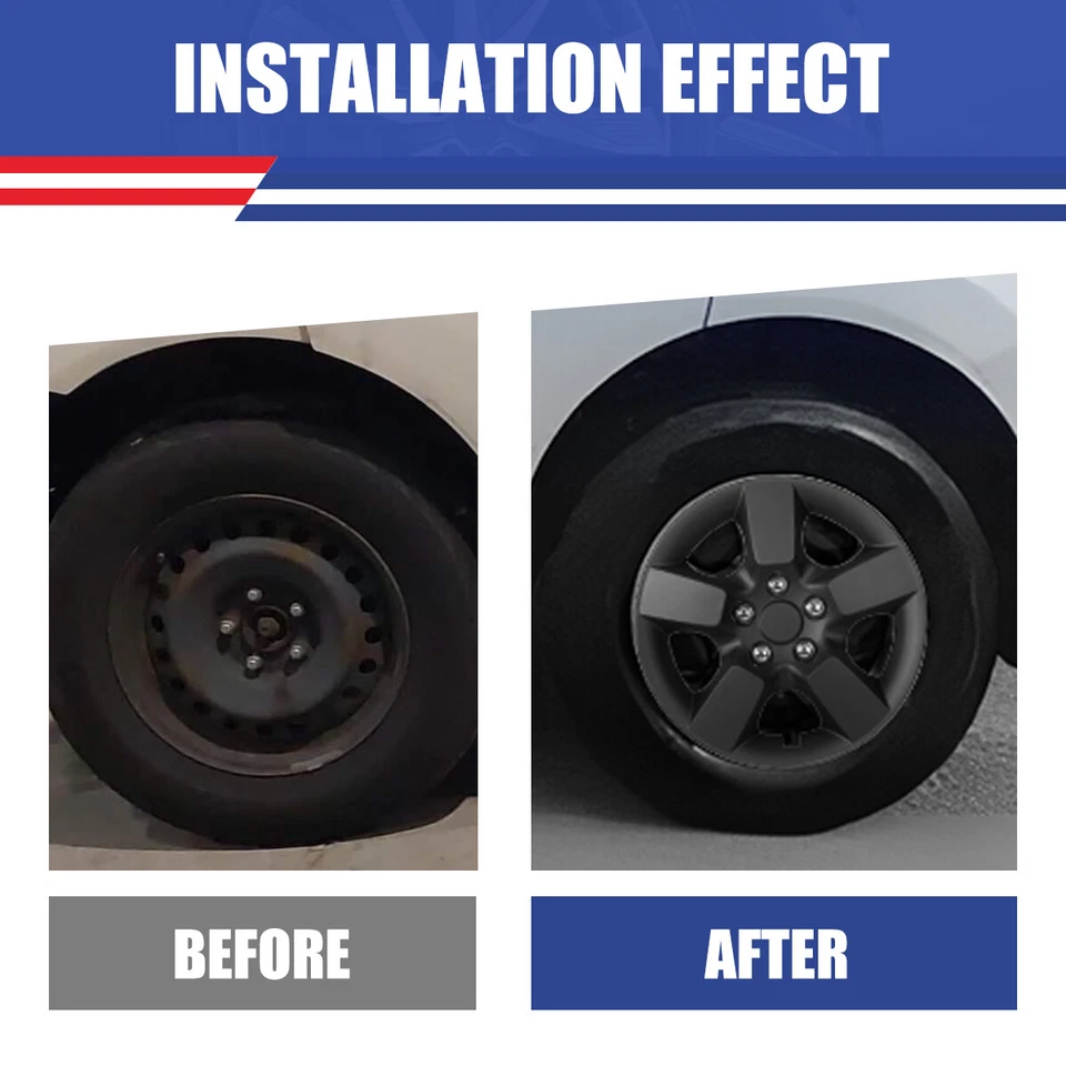 Juego de 4 cubiertas de rueda de tapacubos de 16" para Nissan Rogue / Rogue Select 2008-2015  Foto 3 de 4