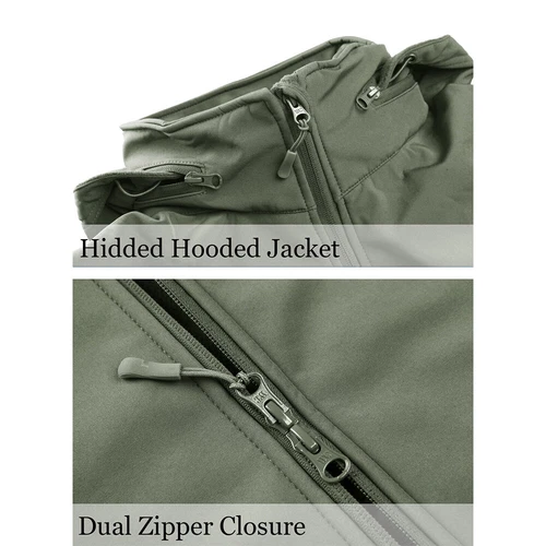 Wasserdichte taktische Soft Shell Herren Jacke Mantel Militärische Armee Jacke - Bild 15 von 33