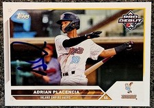 Adrian Placencia Signed IP 2023 Topps Pro Debut Card Los Angels #22 Prospect!