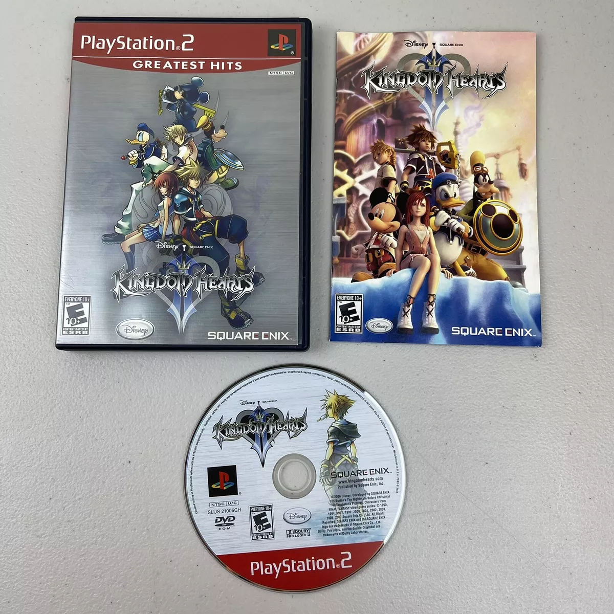 Kingdom Hearts 2 Sony Playstation 2 PS2 Complete Manual Tested