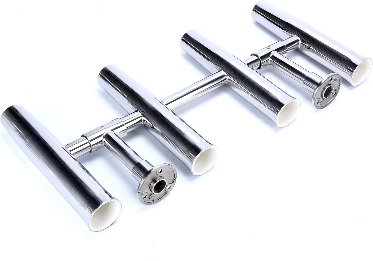4 Tube Adjustable Stainless Rocket Launcher Rod Holder, Can Be Rotated 360 Deg