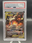 Pokémon TCG Reshiram & Charizard GX Black Star Full Art Prom Card Sm201 Psa7