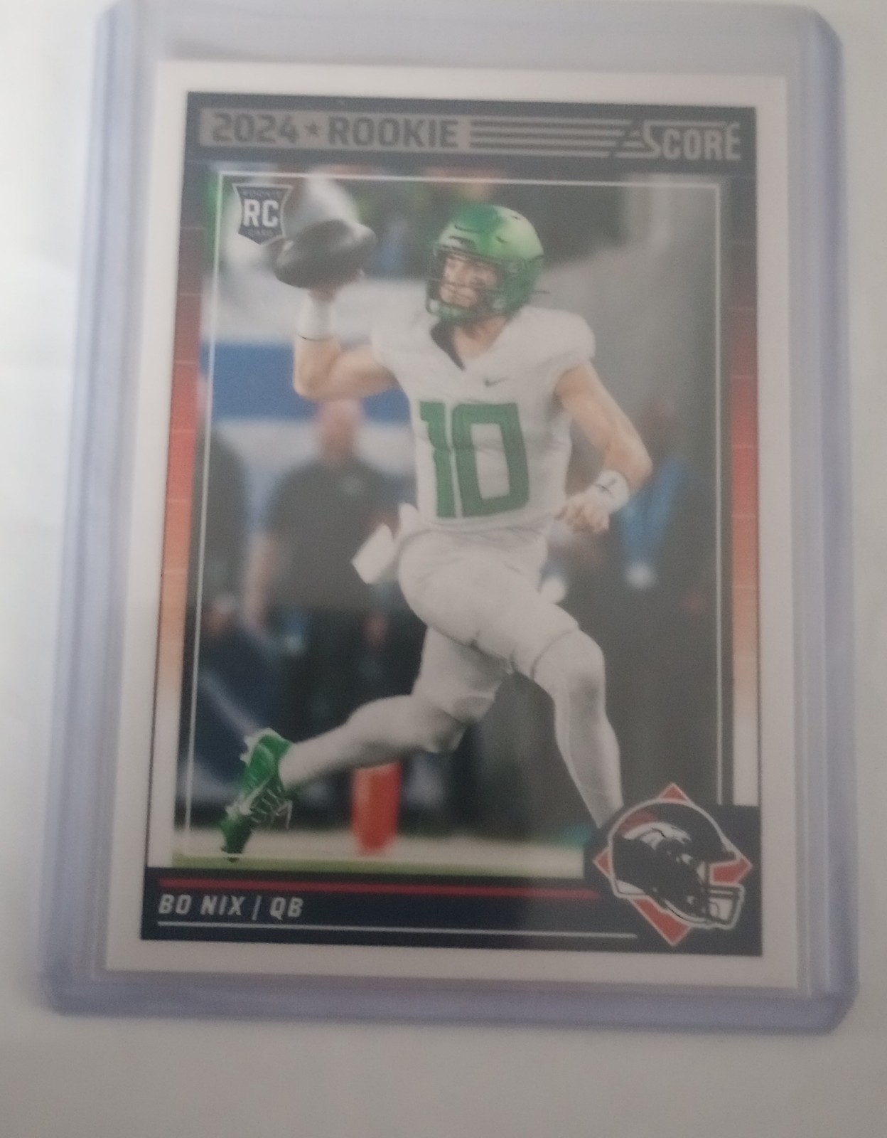 2024 Bo Nix Score Rookie Card # 332 Denver Broncos 