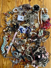 5 Plus Lb Jewelry Lot Costume Broken Tangled Wearable Mix Craft Repair Repurpose