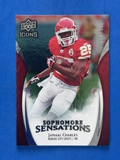 2009 UD Icons Sophomore Sensations Silver #SS-JC Jamaal Charles Chiefs #/450