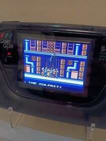 RARE Authentic Smoke Clear Black Sega Game Gear Console w Modern LCD US Seller