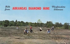 Postcard, Arkansas Diamond Mine, Murfreesboro, Arkansas