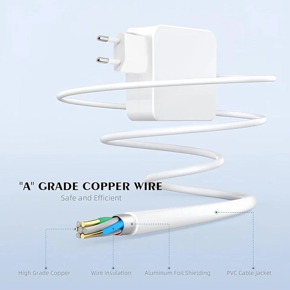 Chargeur 45w Compatible Macbook Air 11" 13" 2012-2017 45W A1436 A1465 A1466 - Photo 2/4